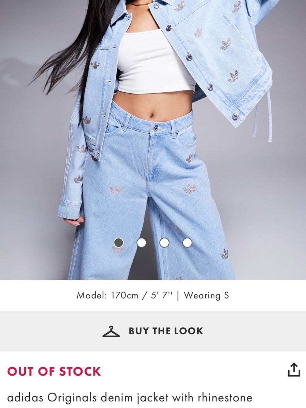 adidas Originals Light Blue Denim Jean jacket